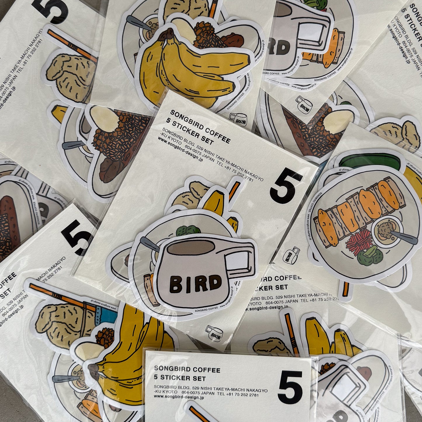 SONGBIRD COFFEE 5 STICKER SET(ステッカー5 枚セット)