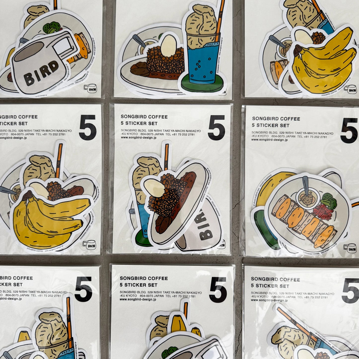 SONGBIRD COFFEE 5 STICKER SET(ステッカー5 枚セット)